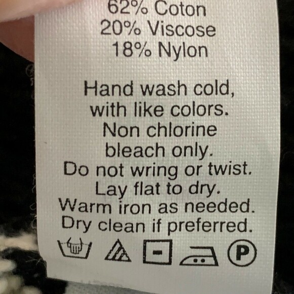 Madewell Open Cardigan Sweater Shawl Collar Chunky Knit Ivory & Black Size XS - Picture 9 of 9